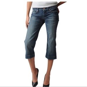 7 For All Mankind Blue Cropped Jeans